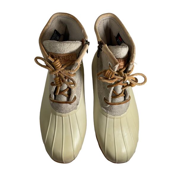 SPERRY Women's Saltwater Emboss Wool Blend Rubber Duck Boot 5 Gorpcore Outdoor - Picture 3 of 11